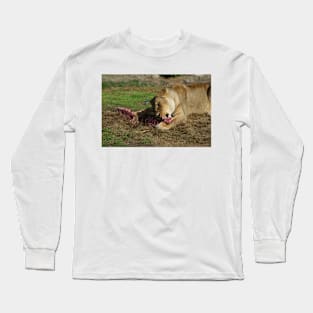 Will The Lion Share Her Meat? Long Sleeve T-Shirt